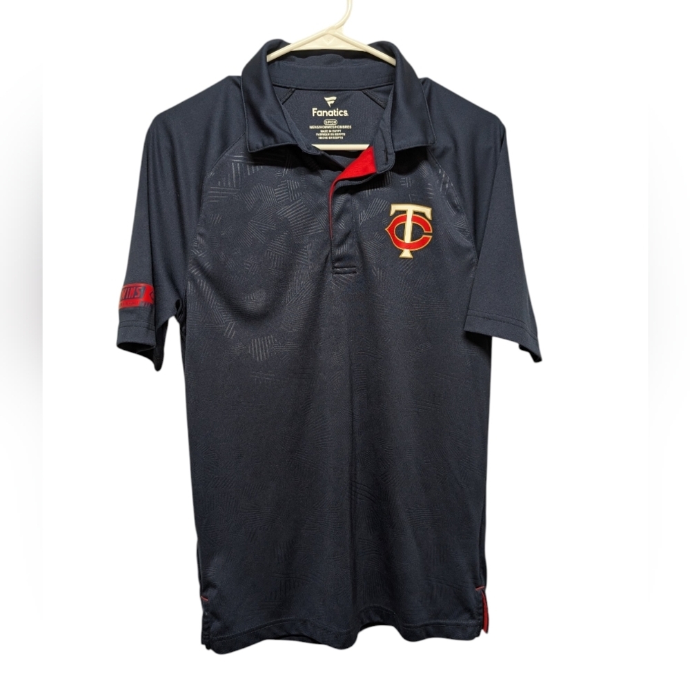 Fanatics MN Twins Baseball Men's Blue Golf Polo Shirt (Small)